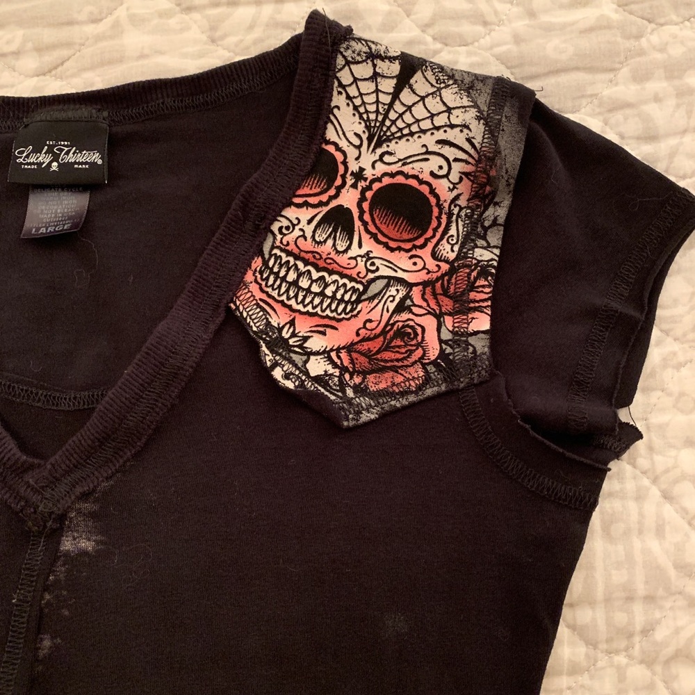 Lucky Thirteen Large t-shirt. Runs small. - Picture 2 of 8
